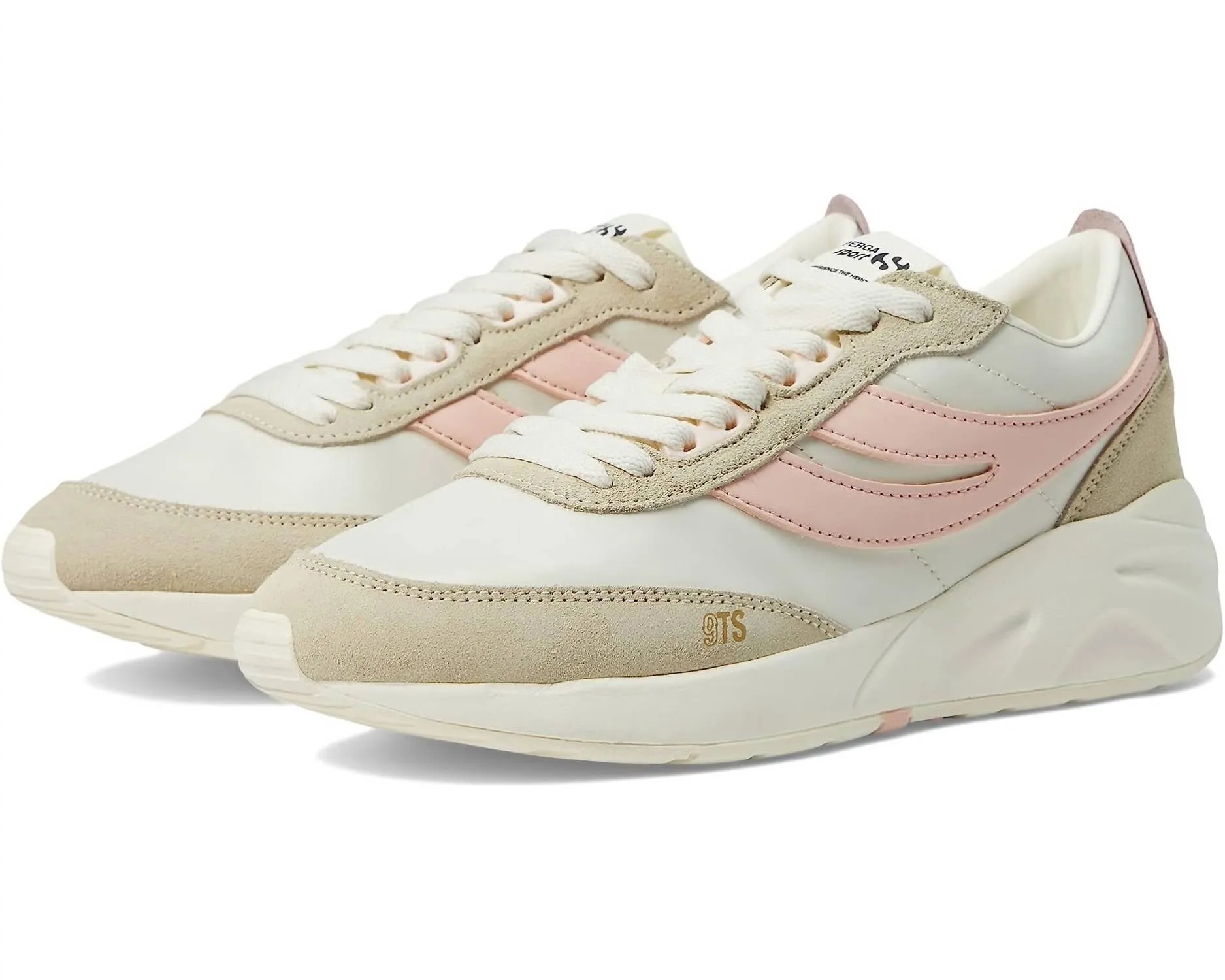 Signature flexibility 4089 Training 9Ts Slim Sneaker In White/pink/beige