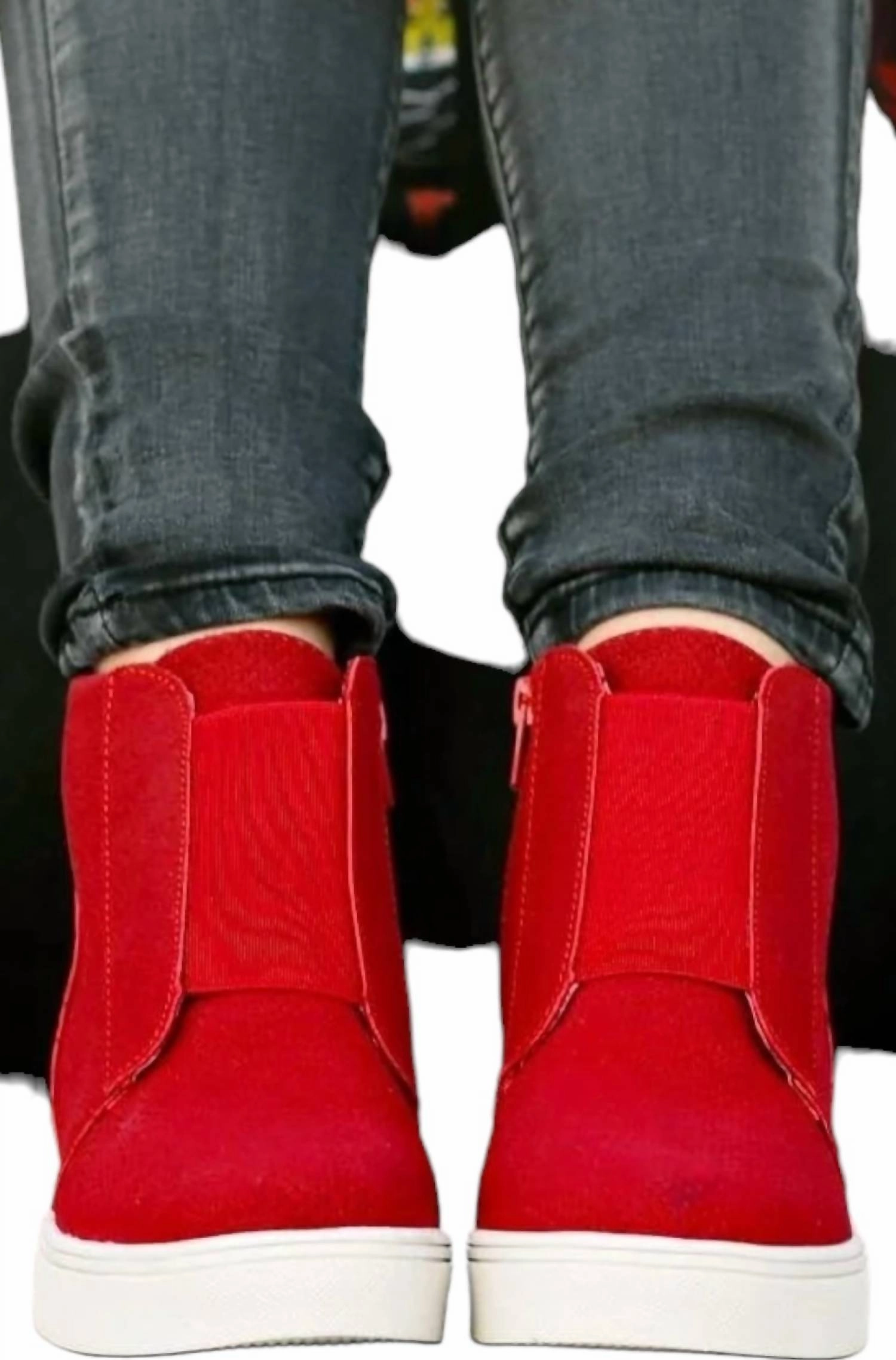 Women's Wedge Killeen Shoes In Wine Sock Like Fit