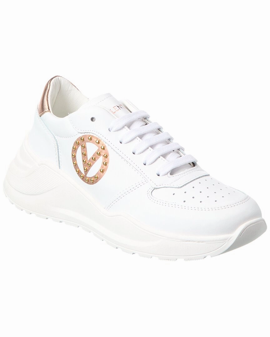 Valentino by Mario Valentino Tina Leather Sneaker Performance Mode Secure Lace Lock