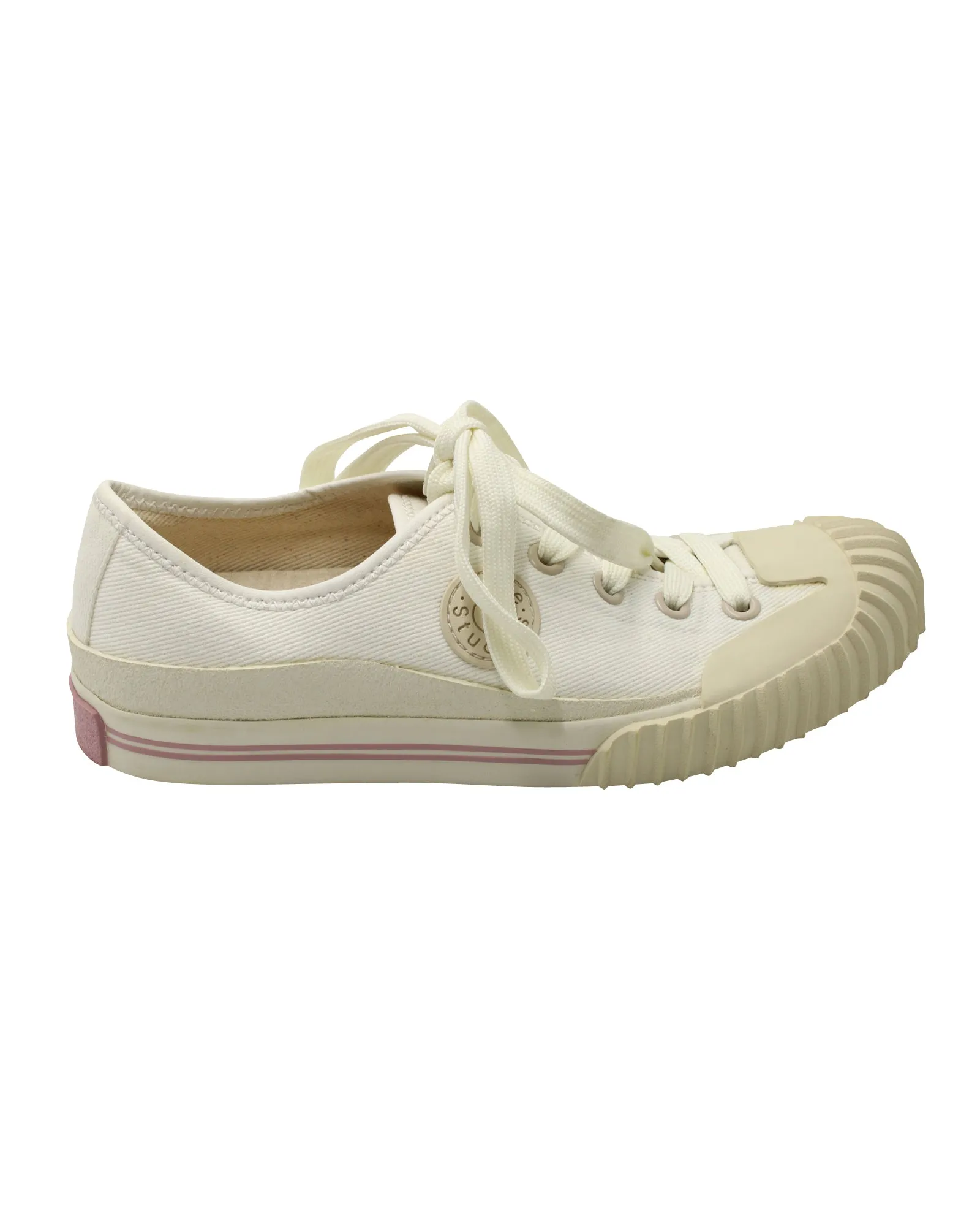 Acne Studios Brady Low Top Sneakers in Ivory Canvas Walk Fit Foldable Design