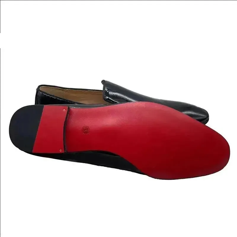 Adjustable Straps Comfortable ankle support Rossi X1 - Handmade red bottom sole leather tassel loafers for men