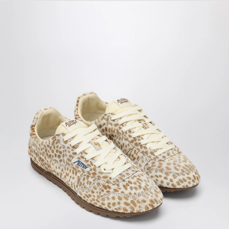Light frame Autry Women's Windspin Sneakers In Animalier Pony Skin