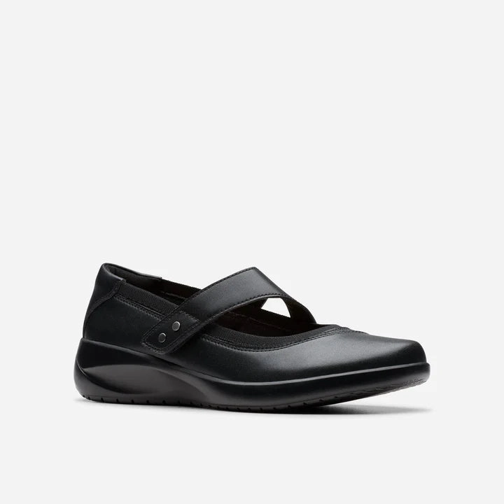 Clarks Women's Kaetlyn Jane Mary Jane in Black Freedom Walk