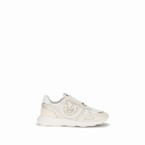 Ankle Collar Padding PINKO Suede Zoe Sneakers with Women's logo