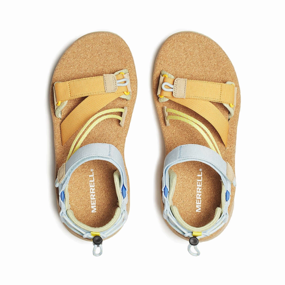 Merrell Women's Speed Fusion Sport RMX Sandal in Ice Blue/Hoodoo Fall Outfit Natural Fiber Textiles