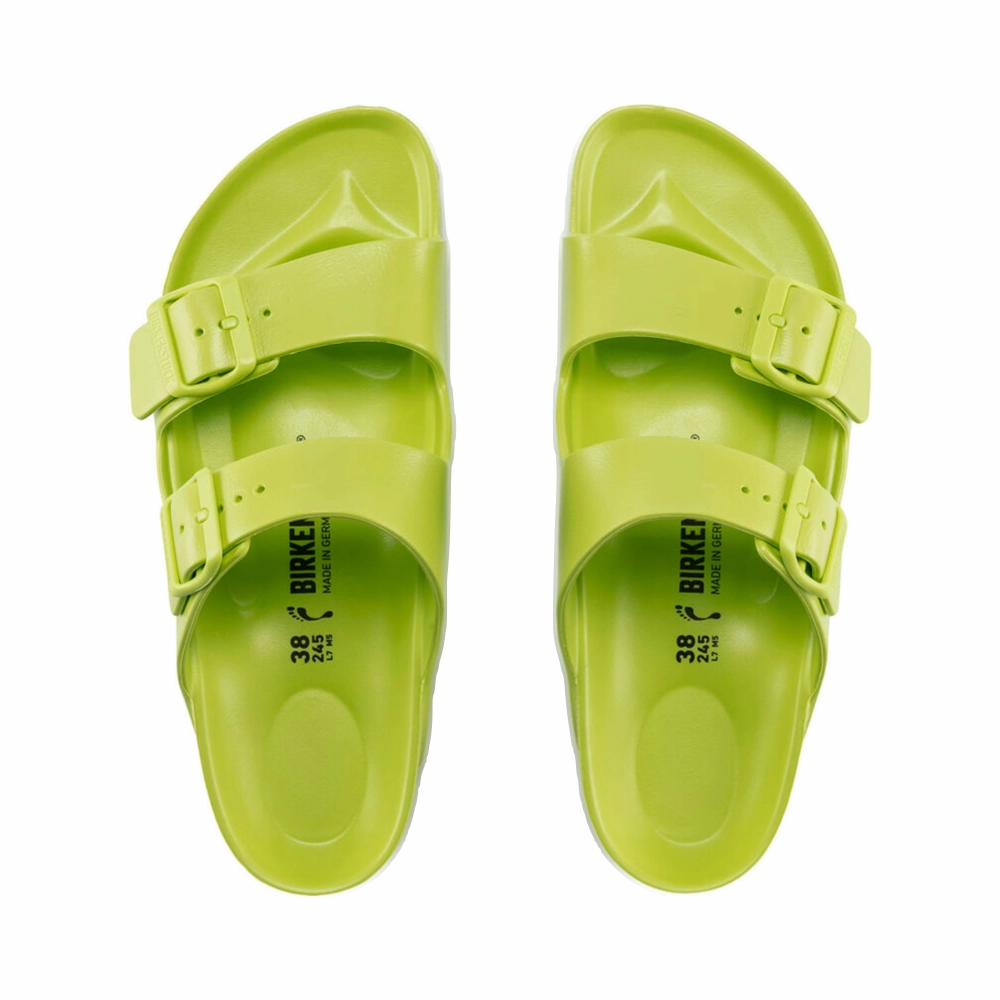 Birkenstock Women's Arizona EVA Sandal in Active Lime Soft Footbed Mold All Round Use