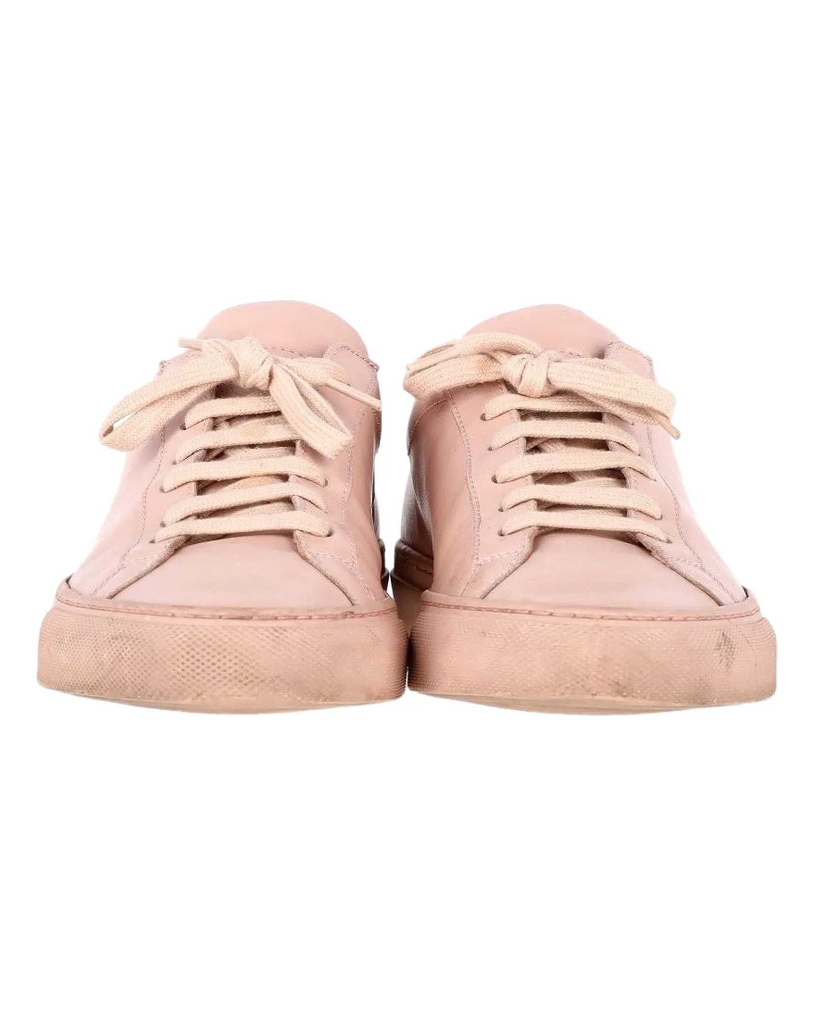 Sleek Outline Common Projects Original Achilles Low Sneakers in Pink Leather