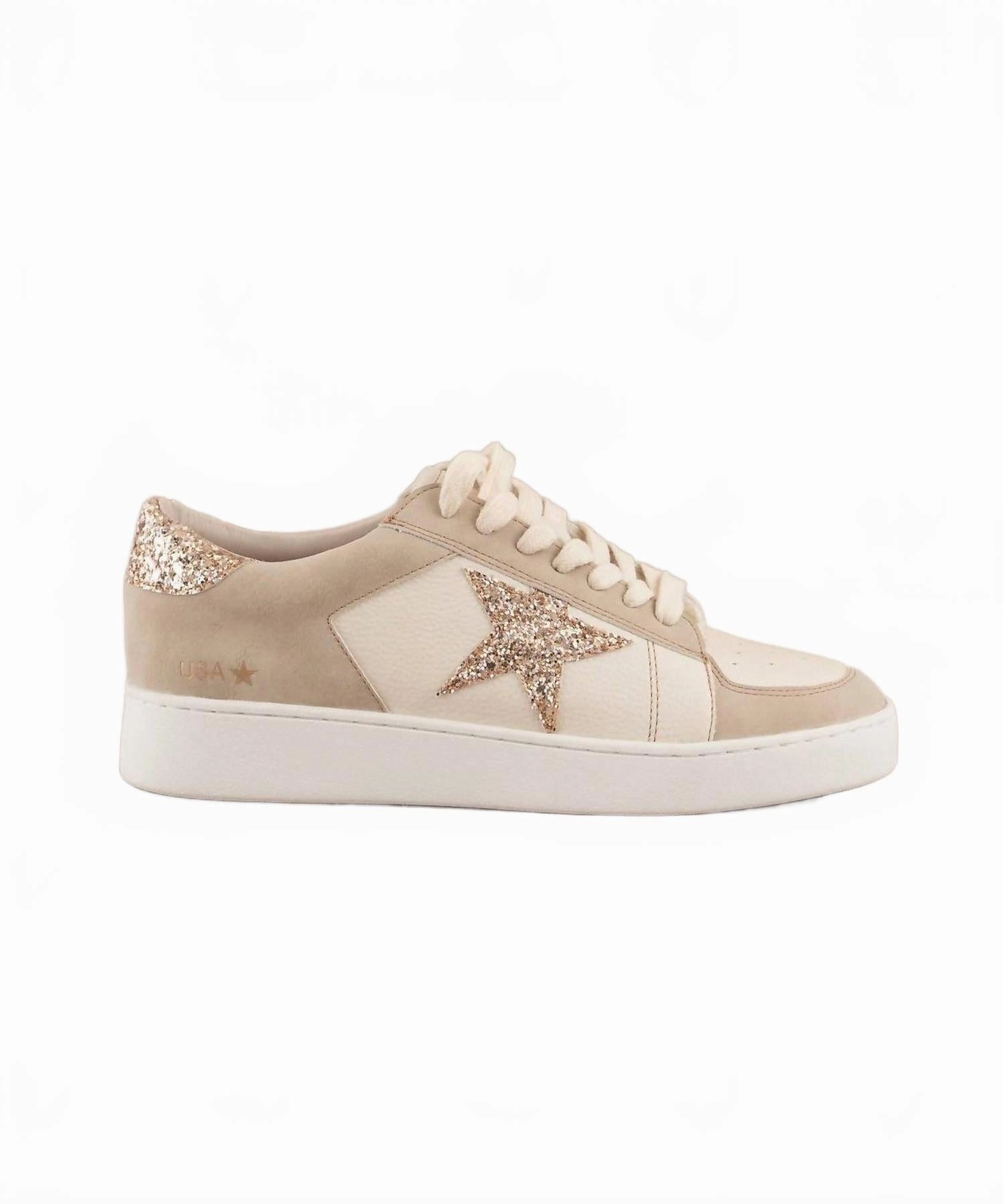 Trail Ready Women's Liberty Glitter Star Sneaker In Beige