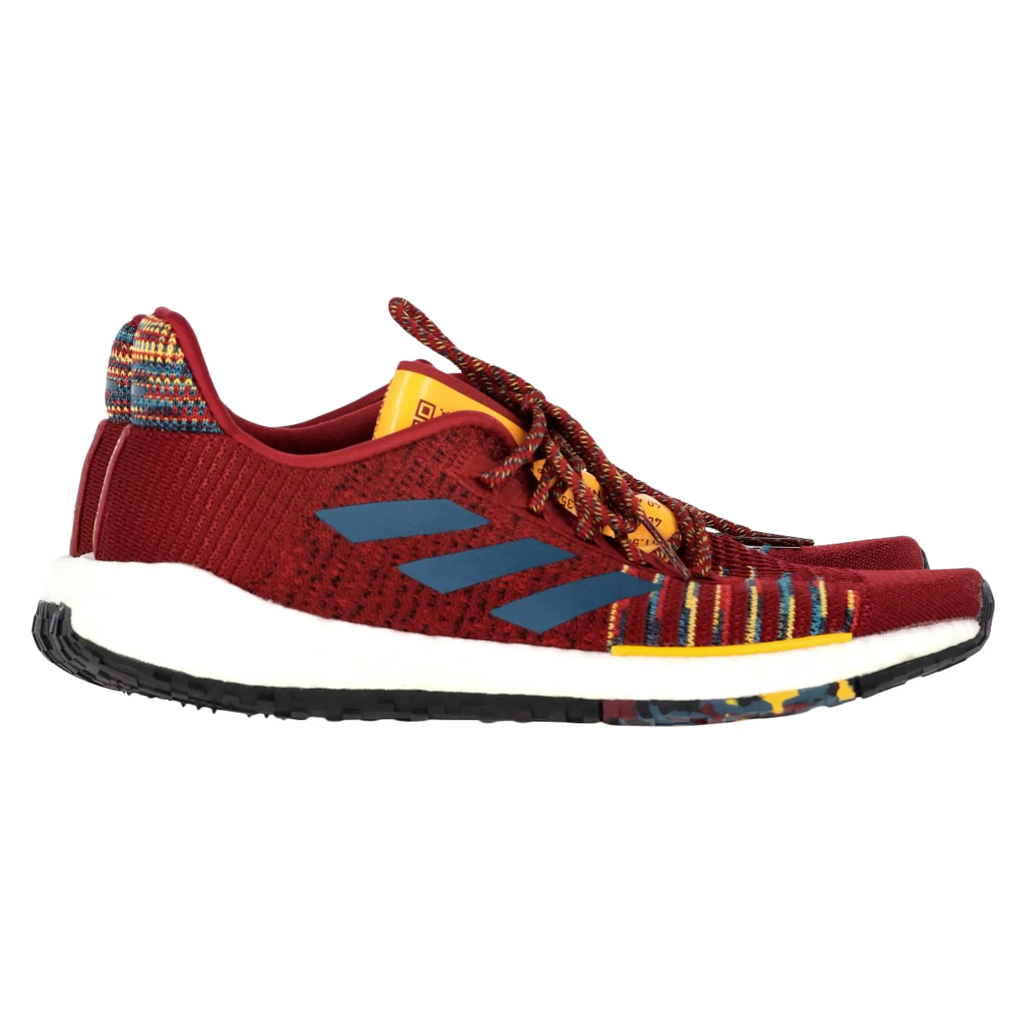 Adidas x Missoni Pulseboost HD Sneakers in Burgundy Knit Fabric Weather Resistant Finish