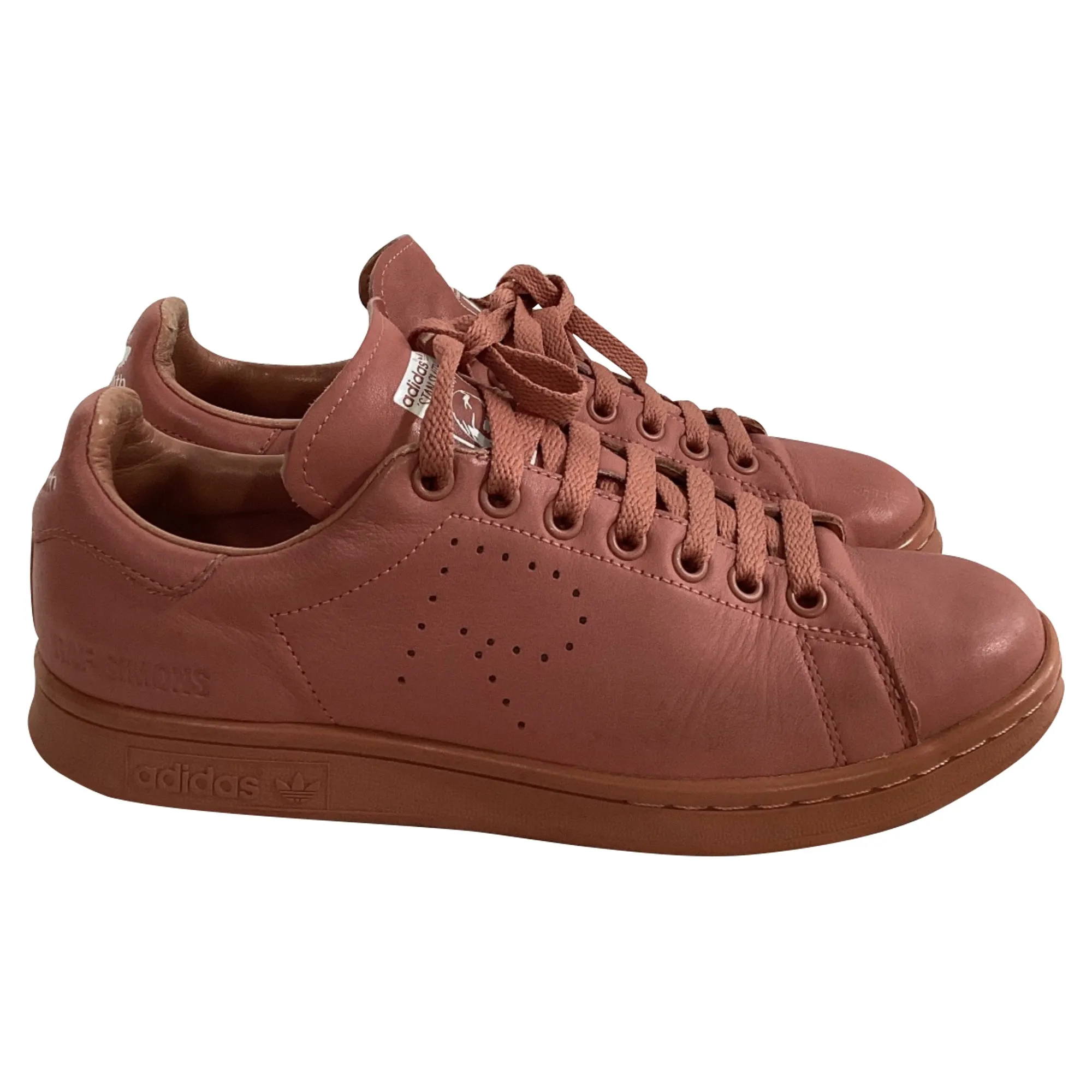 Adidas x Raf Simons Stan Smith Sneakers in Pink Leather Anti Fatigue