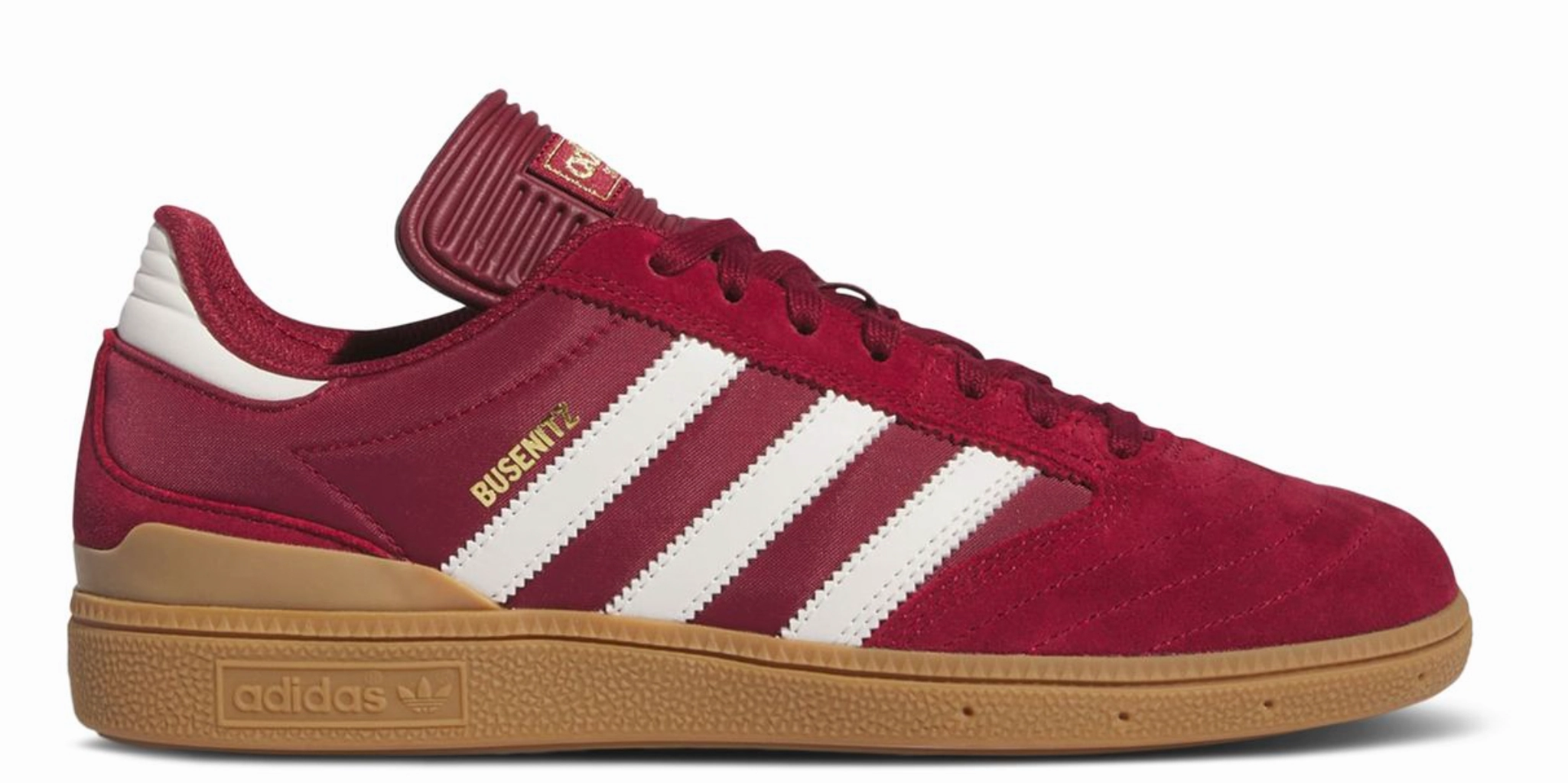 running in a nature reserve Corporate - running Adidas - Busenitz Pro (Collegiate Burgundy/Chalk White/Gold Metallic)