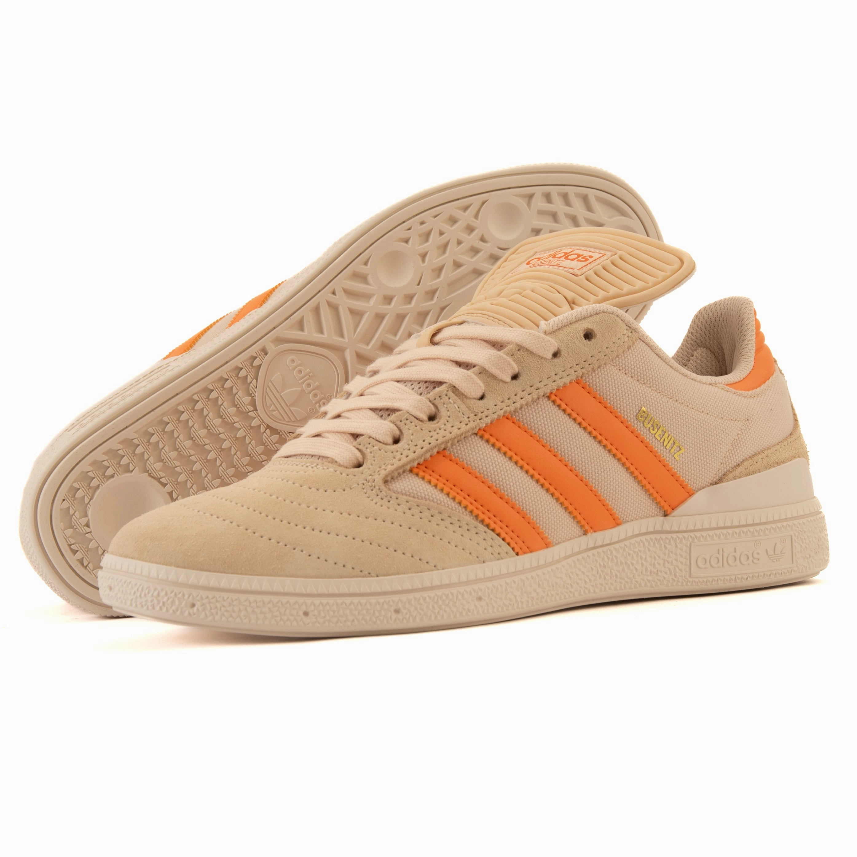 Adidas - Busenitz Pro (Crystal Sand/Bright Orange/Gold Metallic) casual sports footwear