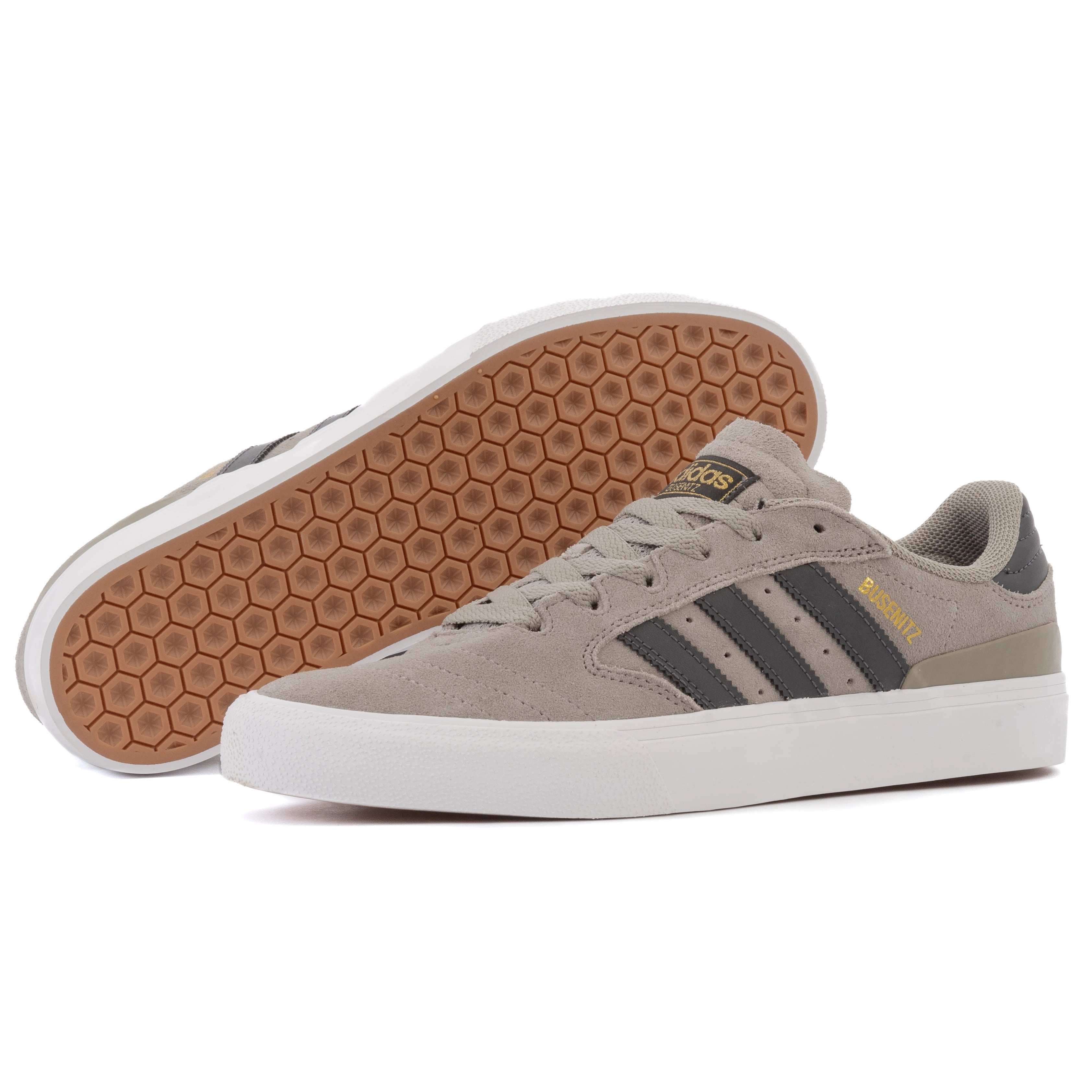 Kinetic Response Adidas - Busenitz Vulc II (Silver Pebble/Carbon/Gold Metallic)