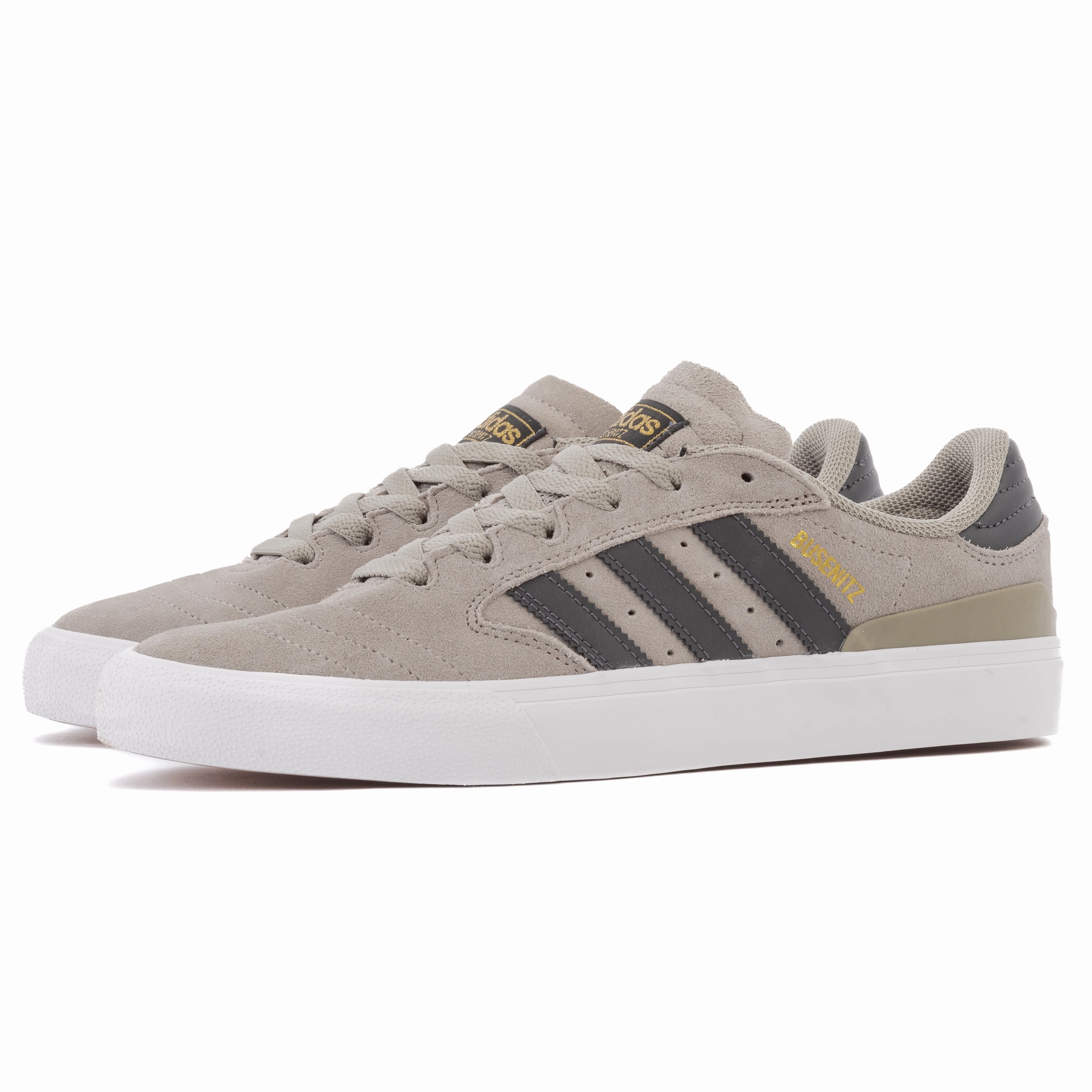 Adidas - Busenitz Vulc II (Silver Pebble/Carbon/Gold Metallic) Hydrophobic coating ultramarathon running shoes