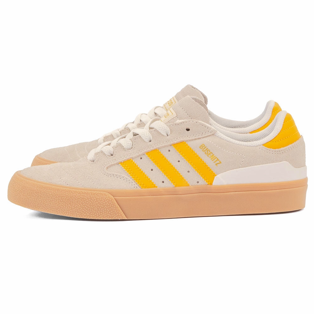 Adidas - Busenitz Vulc II (White/Yellow/Gold) charity run running gear Aerobic Enhanced