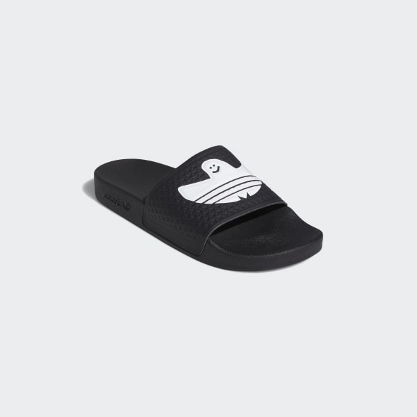 microfiber running option Adidas - Shmoofoil Slides (Black/White)