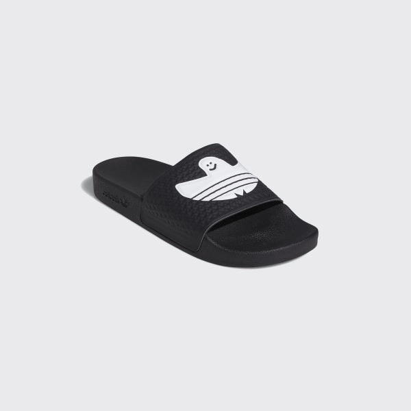 Adidas - Shmoofoil Slides (Black/White) slip - on running shoes