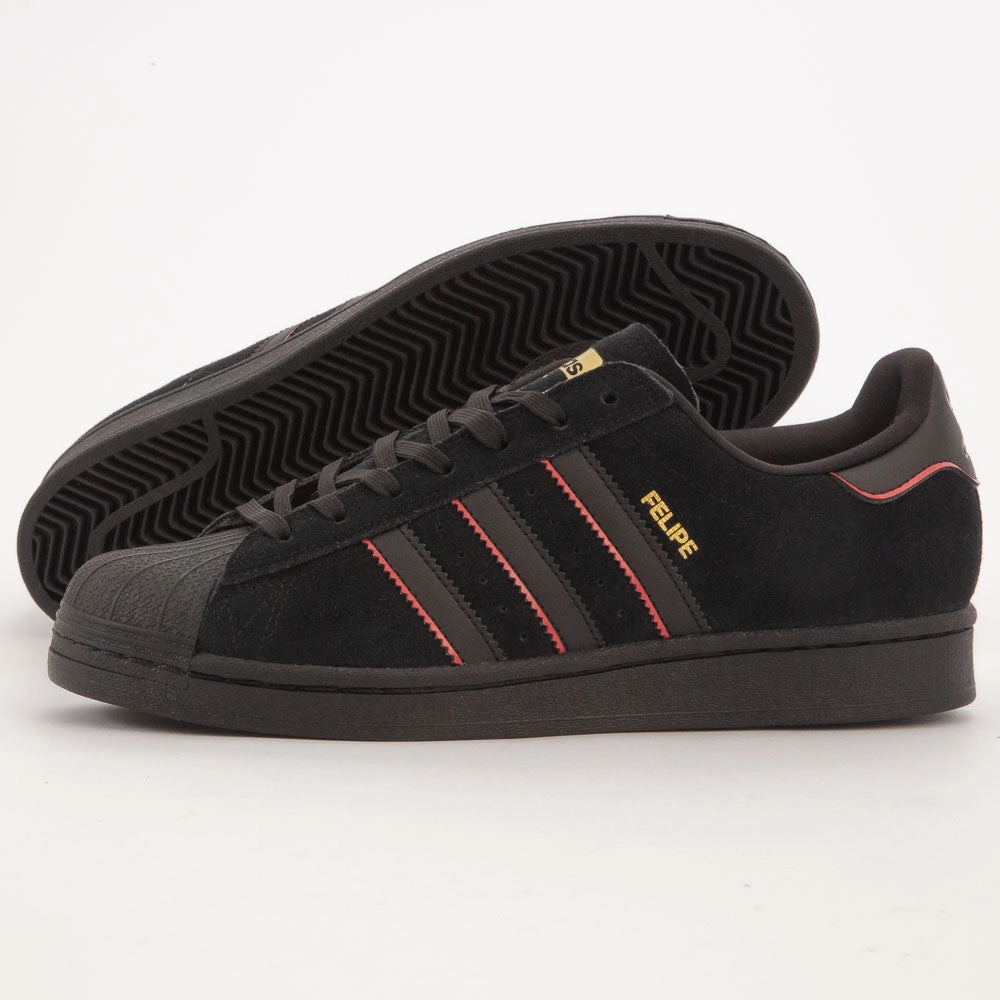 Anti-microbial Adidas - Superstar ADV X Felipe (Black/Scarlet/Gold)