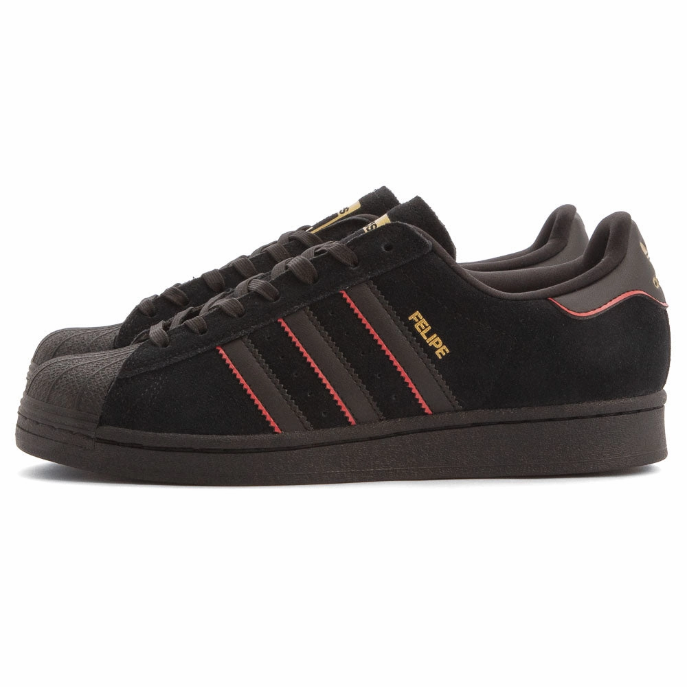 running in a race shoes hilly running shoes Adidas - Superstar ADV X Felipe (Black/Scarlet/Gold)