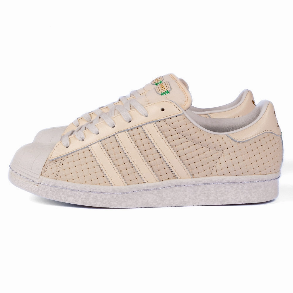 Adidas - Superstar X A&B(Wonder White/Wonder White/Crystal White) Slip Resistant Traction Vegan - friendly