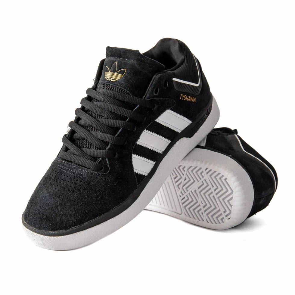 modern - brand shoes lace - up running option Adidas - Tyshawn (Black/White/Black)