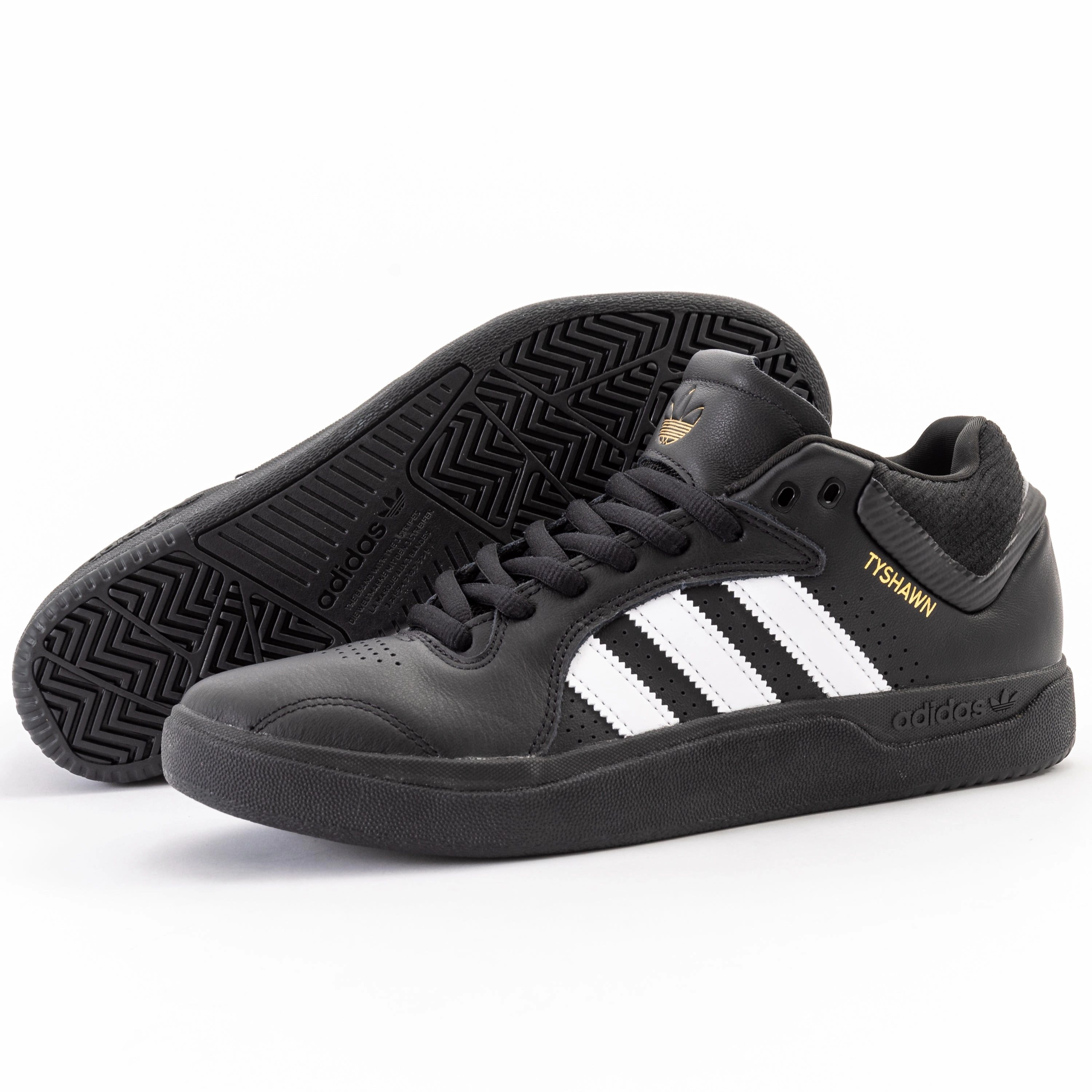 Adidas - Tyshawn (Black/White/Gold) casual runners' footwear