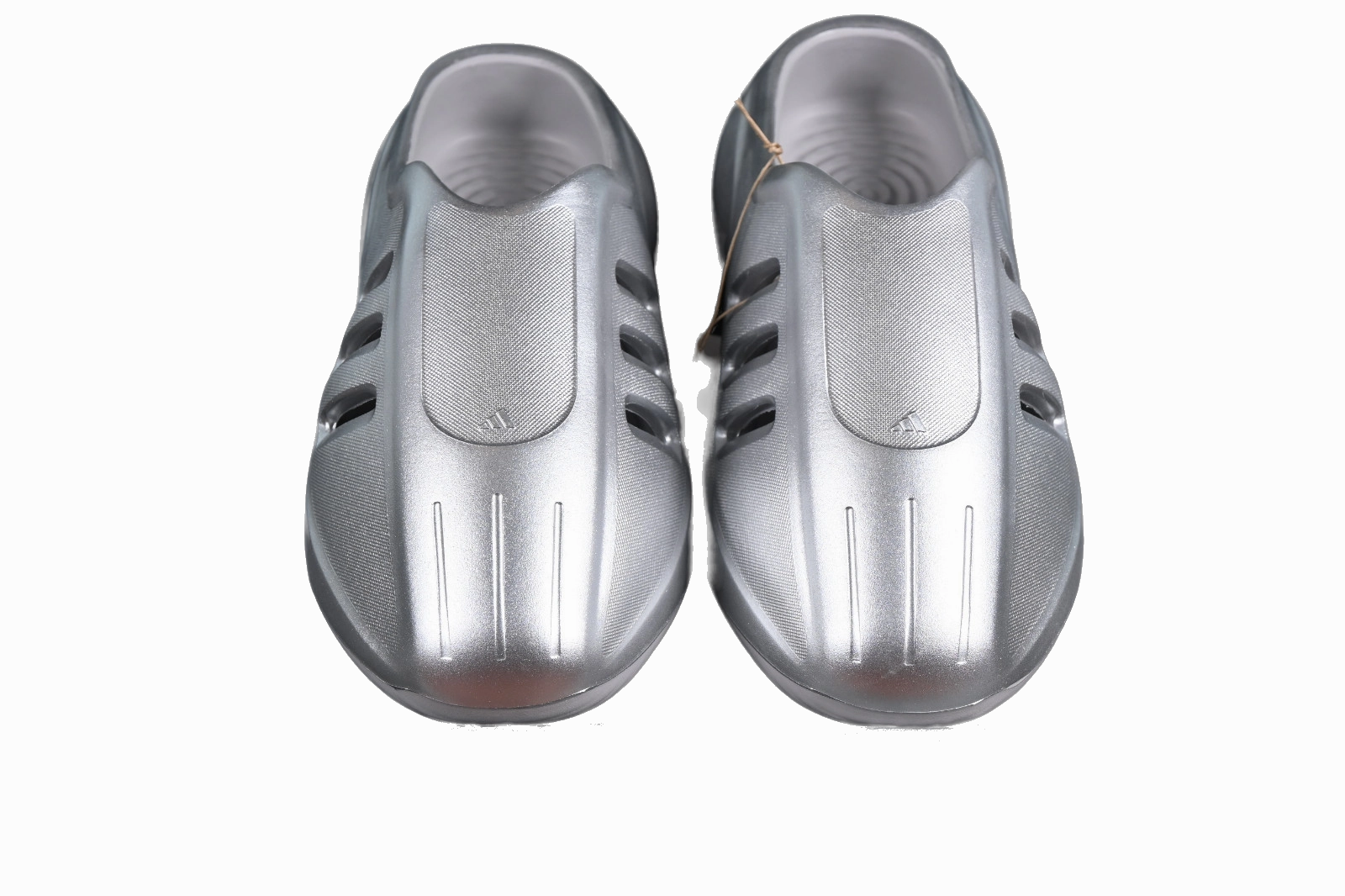 aerodynamic - feature shoes shock - absorbing insoles Adidas Men's Adifom Iiinfinity Mule Shoes - Metallic Silver