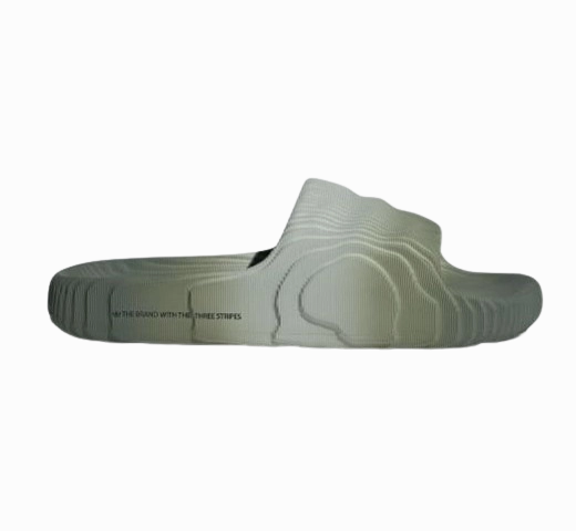 Sweat Resistant Compression Foam Collar Adidas Men's Adilette 22 Slides - Wonder Silver / Silver Green / Core Black