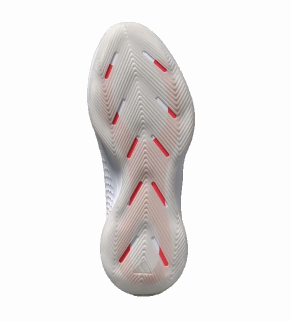 shock - absorbing comfort Adidas Men's Anthony Edwards 1 Low Shoes - White / Core Black / Lucid Red