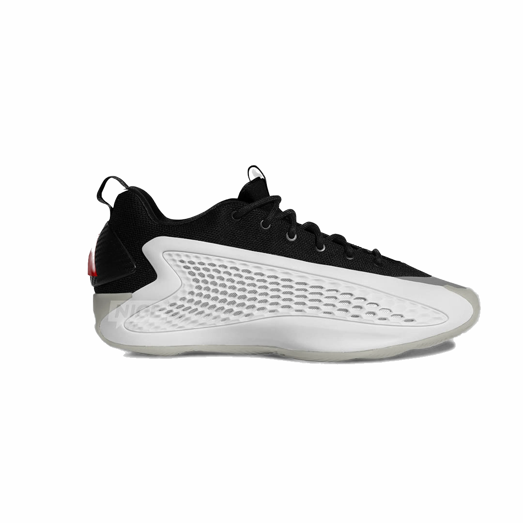 Adidas Men's Anthony Edwards 1 Low Shoes - White / Core Black / Lucid Red Breathable Vamp Design athlete in training