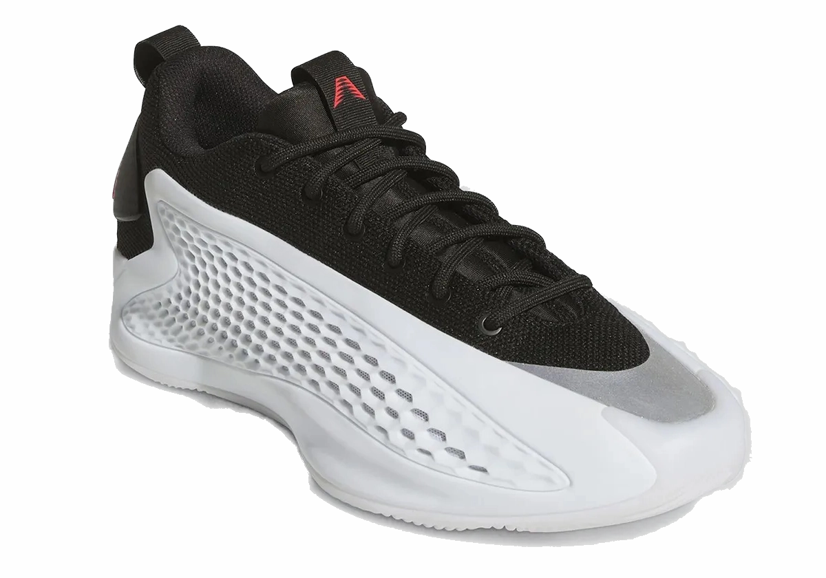 Torsional Support Frame Adidas Men's Anthony Edwards 1 Low Shoes - White / Core Black / Lucid Red