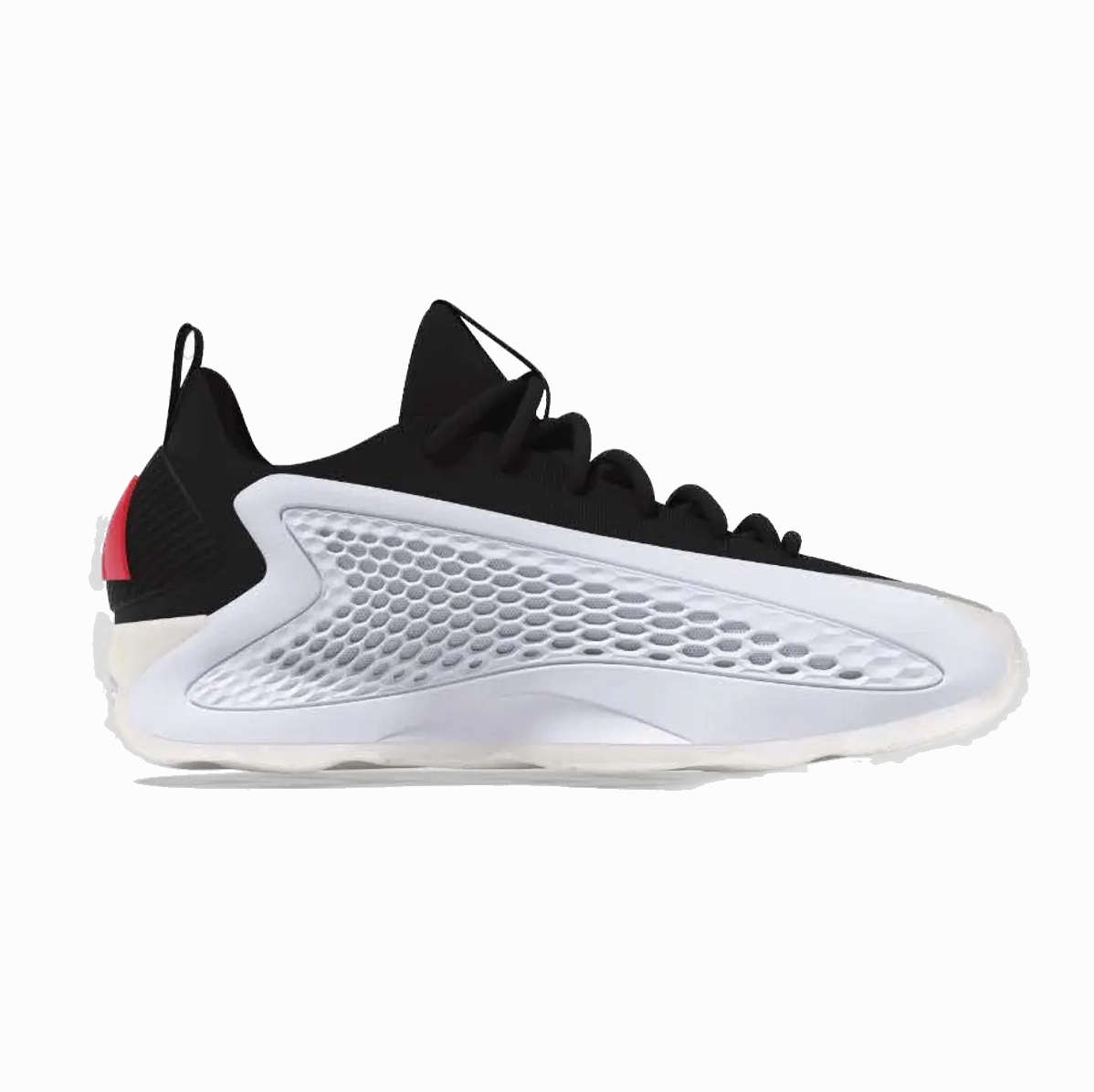 Adidas Men's Anthony Edwards 1 Low Shoes - White / Core Black / Lucid Red hook - and - loop running shoes