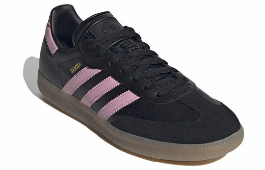 Lightweight Carrier treadmill running shoes Adidas Men's Samba Inter Miami CF Messi Shoes - Black / Pink / Gum