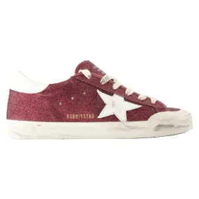 Tear Resistant Textile Daily Training Super Star Sneakers - Golden Goose Deluxe Brand - Synthetic Leather - Burgundy