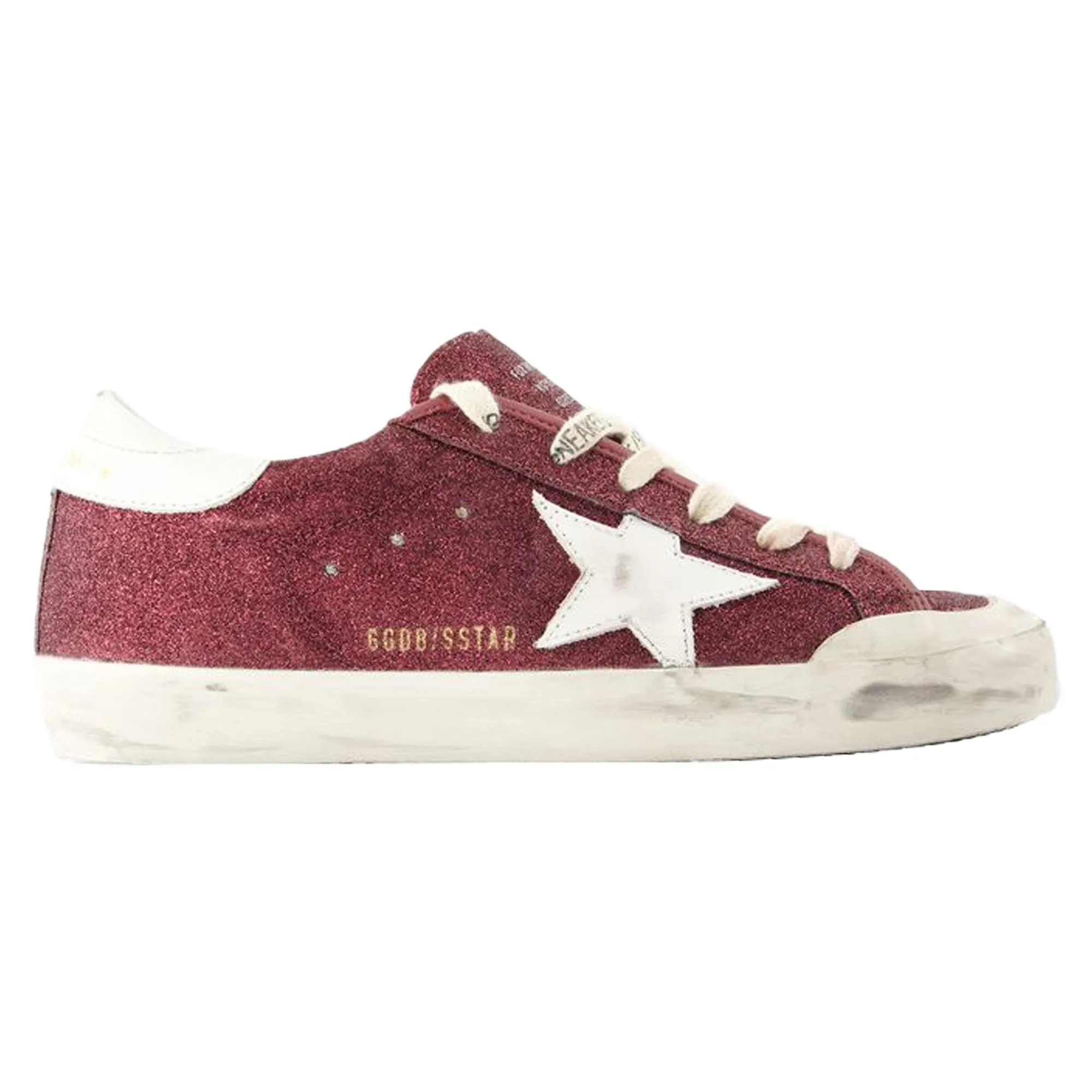 Super Star Sneakers - Golden Goose Deluxe Brand - Synthetic Leather - Burgundy Slip On Mechanism Responsive Midsole