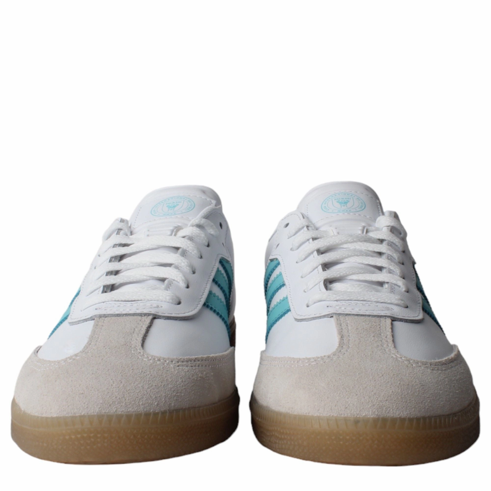 Adidas Men's Samba Inter Miami Shoes - White / Easy Mint / Pink lateral - support - stability shoes indoor shoes