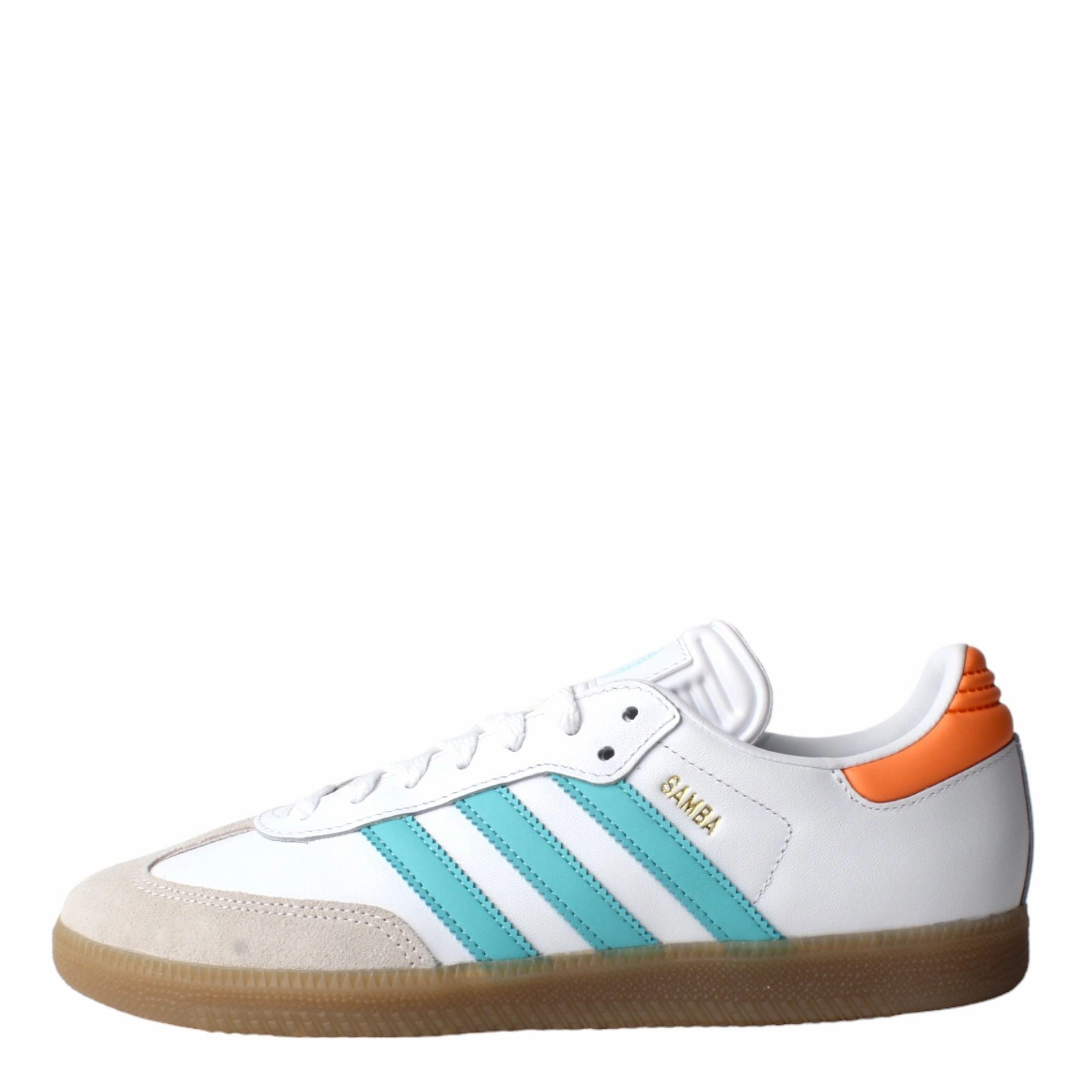 Adidas Men's Samba Inter Miami Shoes - White / Easy Mint / Pink Foot Muscle