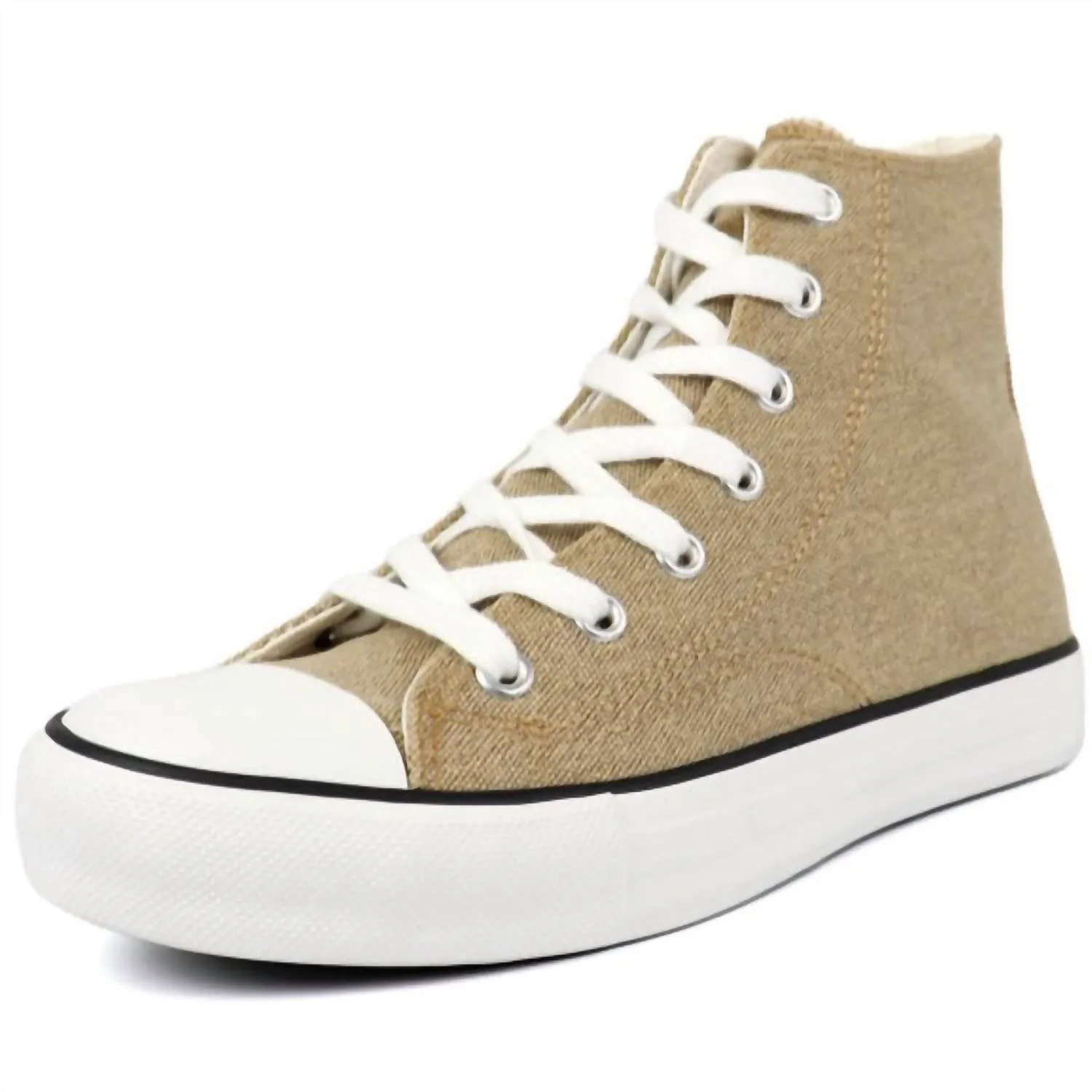 Women's Star 24 Hi-Top Sneakers In Taupe Structured Heel Cup Washable