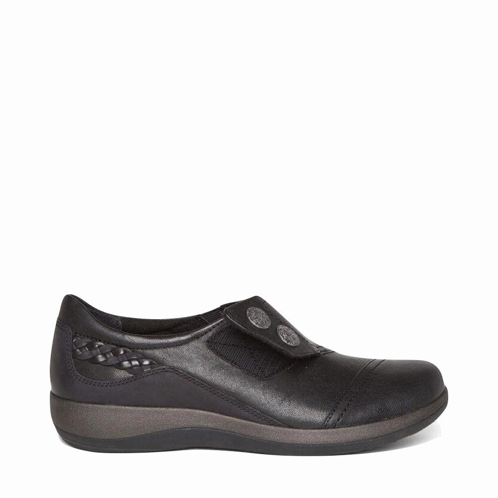 Flat Heel Aetrex Women's Karina Slip On in Black
