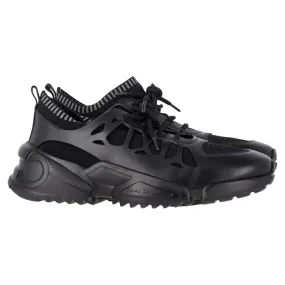 Salvatore Ferragamo Raintop Low-Top Sneakers in Black Mixed-Media Breathable Grip Eco Choice