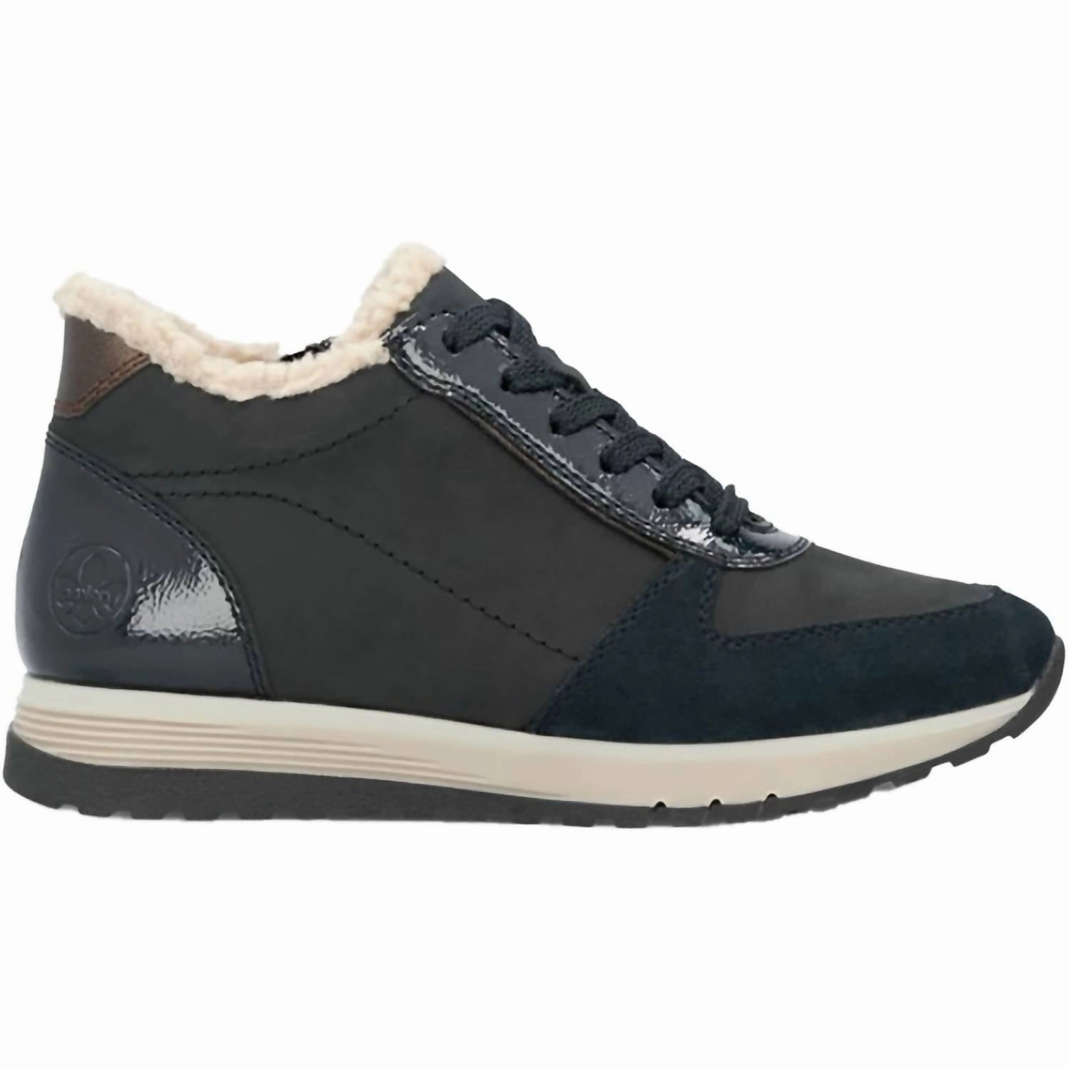 Women's Synthetic High-Top Sneakers In Pazifik/pazifik Slip Control