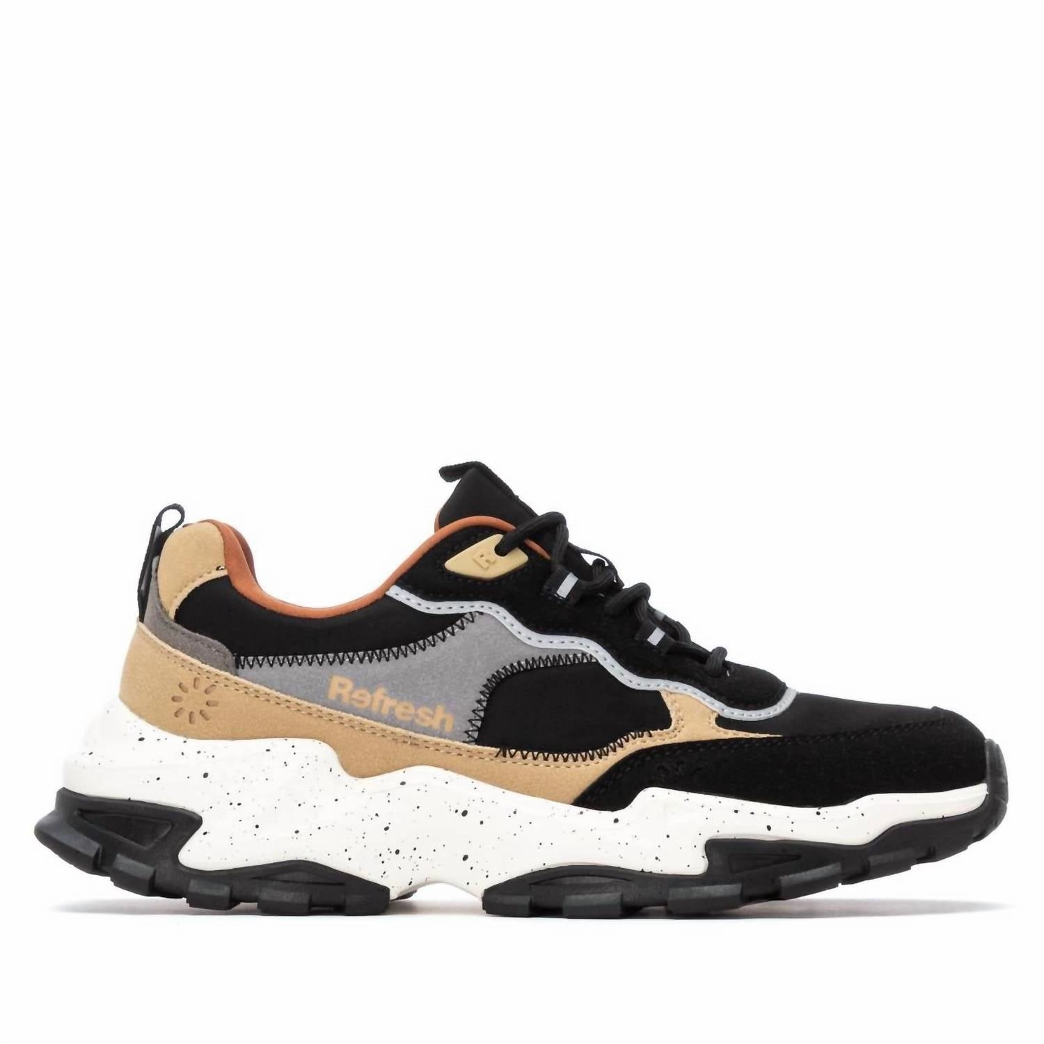 Women's Refresh 173104 Sneakers In Black Micro Perforation Ventilation Support Gear