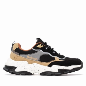 Women's Refresh 173104 Sneakers In Black Micro Perforation Ventilation Support Gear