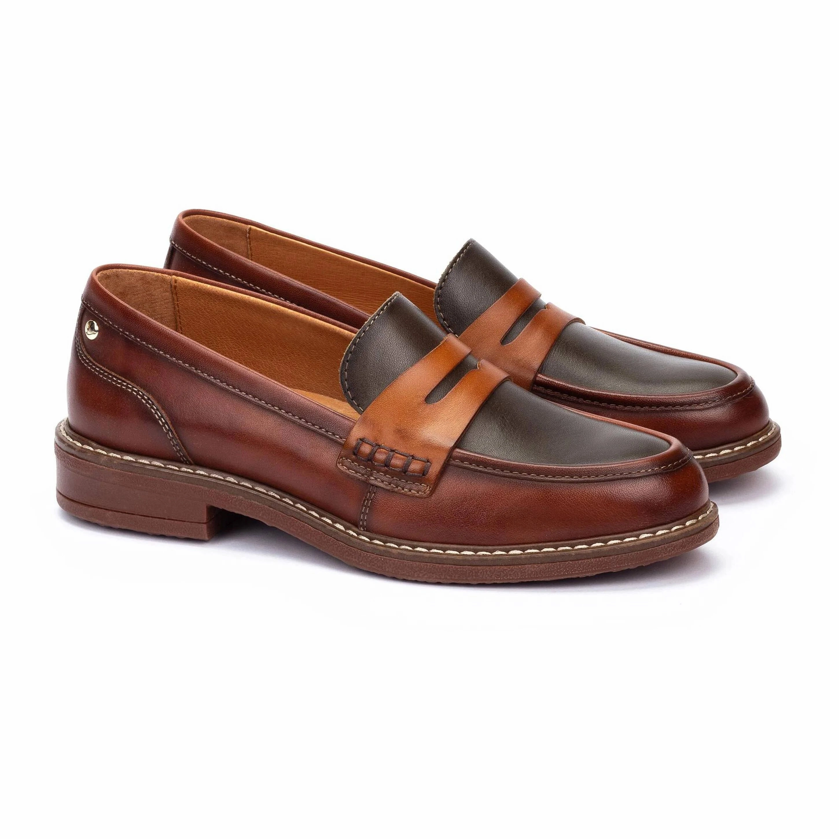 Pikolonos Women's Aldaya Loafer in Cognac Club Hike