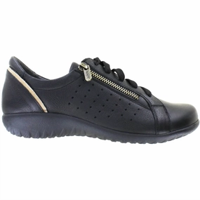 Women's Moko Shoes - Medium In Black/khaki Beige Anti Fatigue Footbed