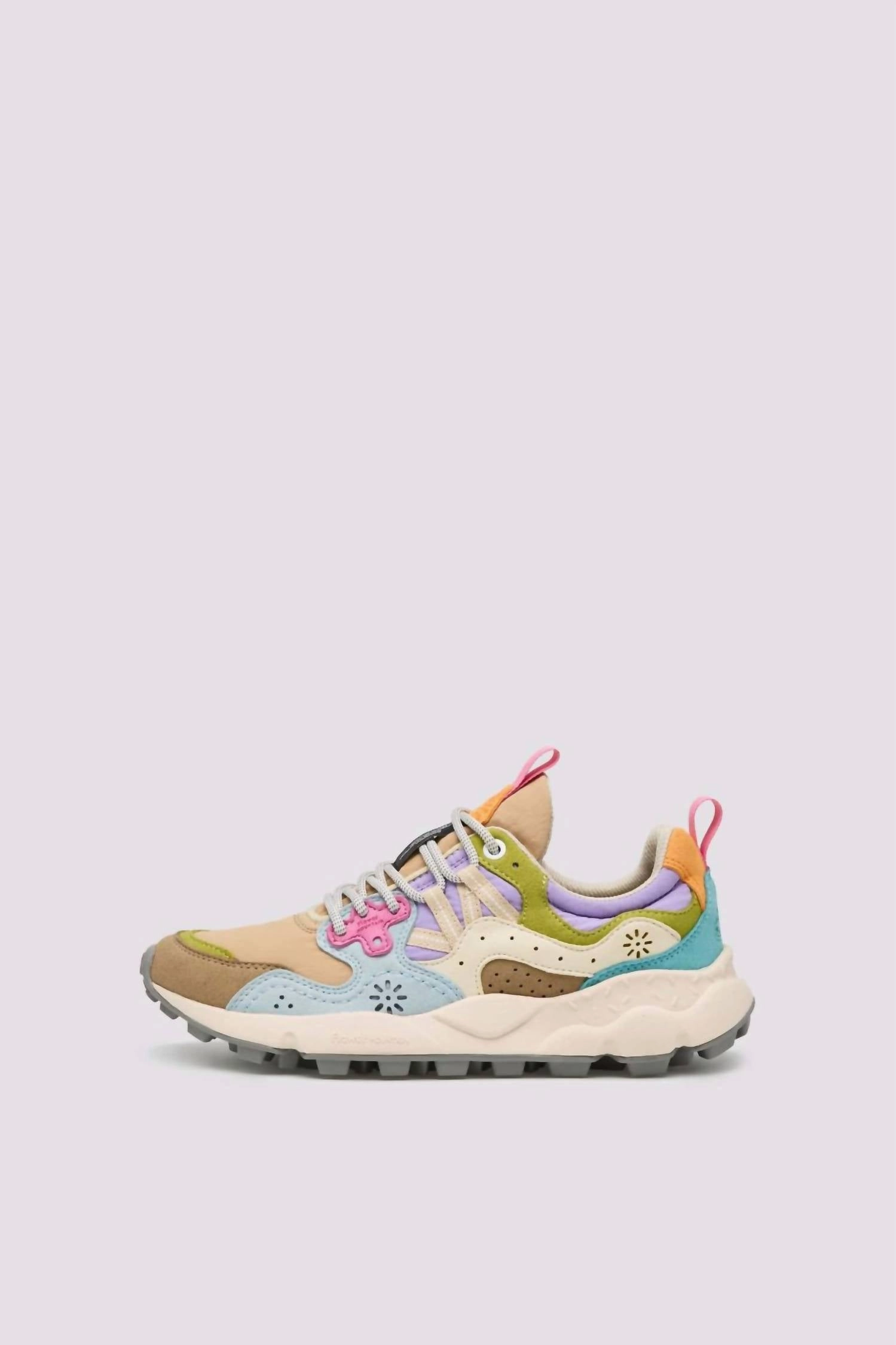 Clean Line Stitched Toe Box Women's Yamano 3 Kaiso Sneakers In Beige/ Light Blue