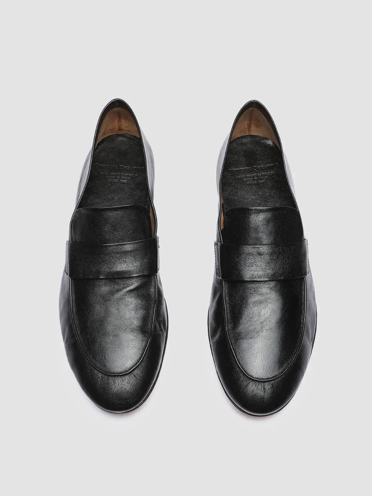 AIRTO 001 - Black Leather Penny Loafers Urban Ready Path Firm