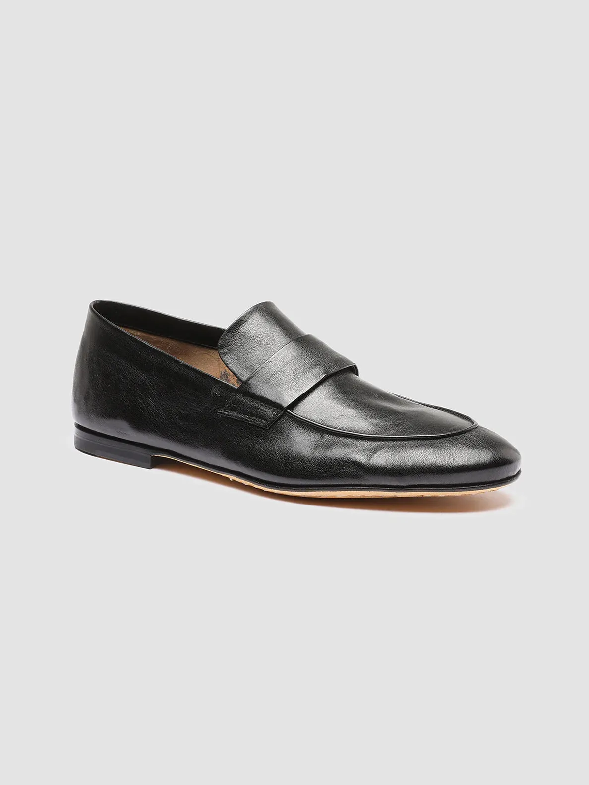 AIRTO 001 - Black Leather Penny Loafers Flex Flow Path Guard