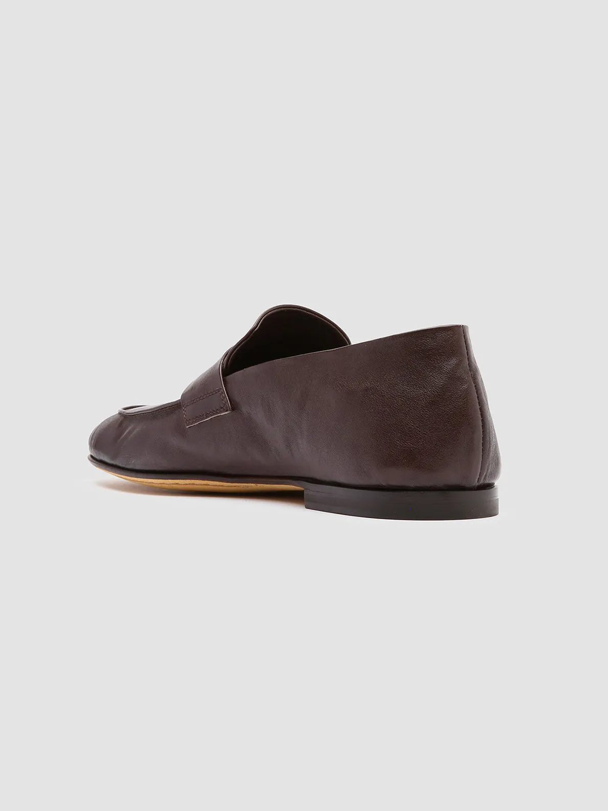 AIRTO 001 - Dark Brown Leather Penny Loafers Toe Strong