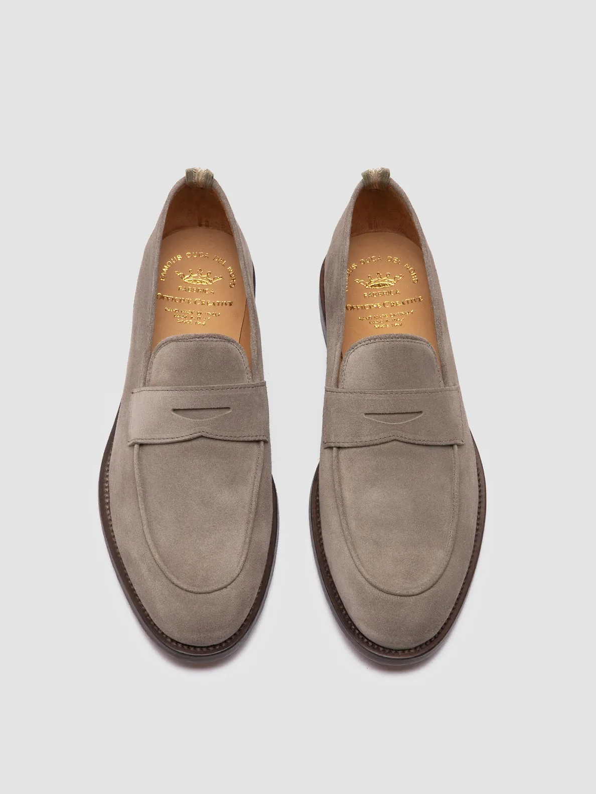 Lace   Up OPERA 001 - Grey Suede Penny Loafers